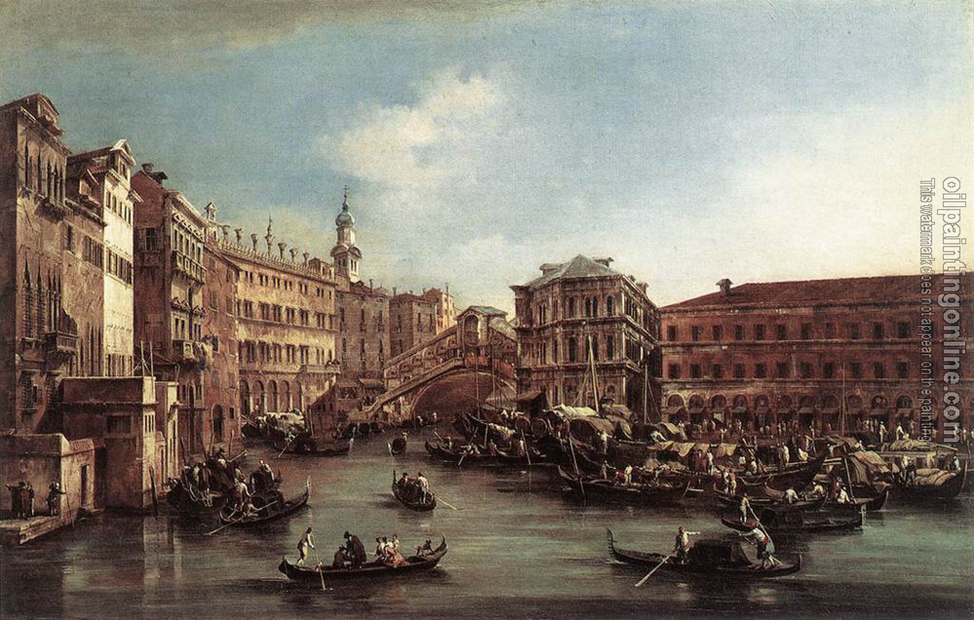 Francesco Guardi - The Rialto Bridge with the Palazzo dei Camerlenghi